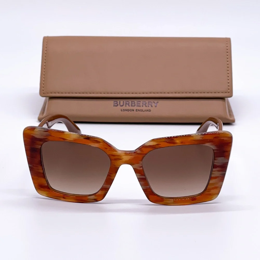 NEW BURBERRY DAISY BE4344 3940/13 BROWN CAT EYE SUNGLASSES B 4344